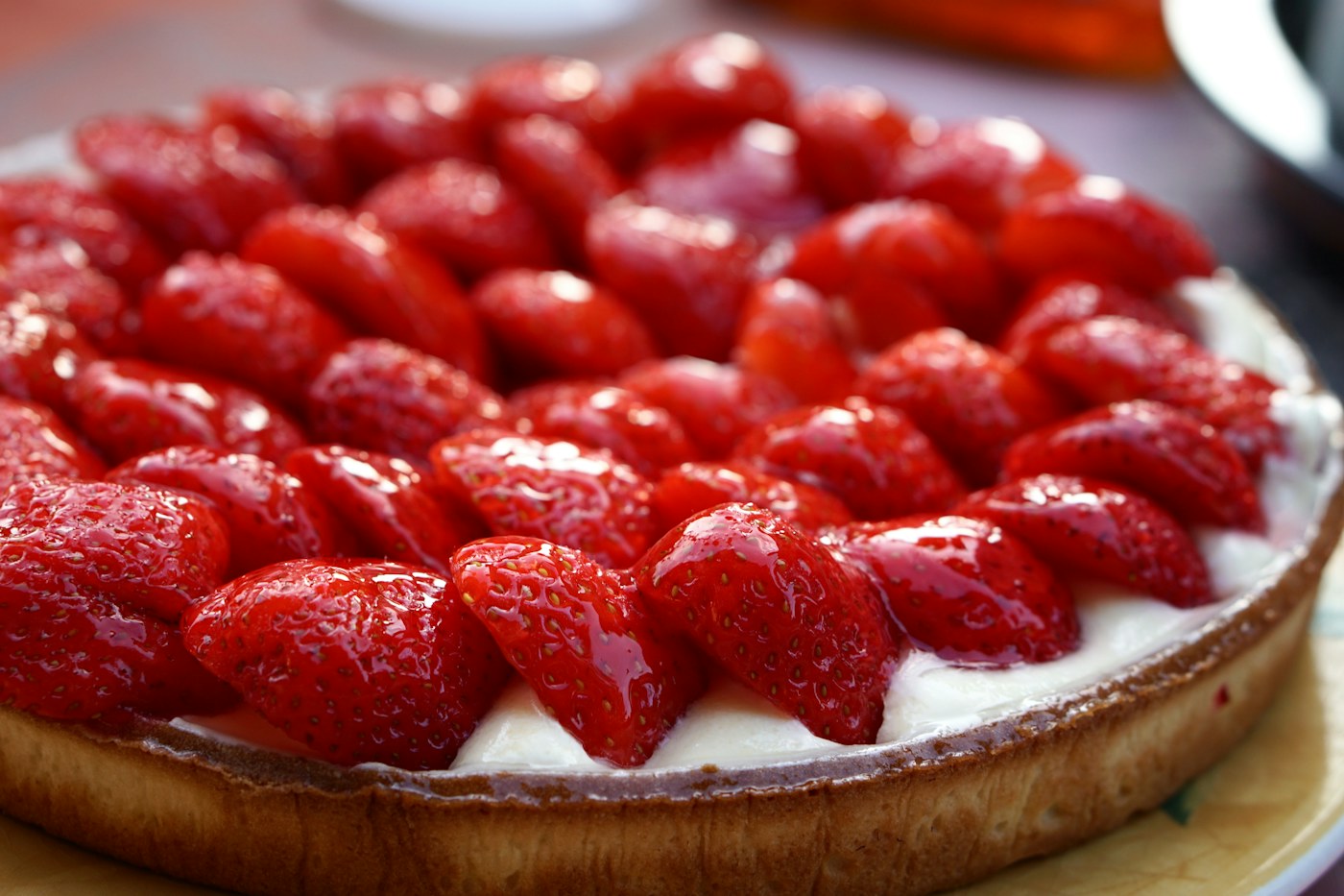 Fruit tart made with fresh seasonal berries